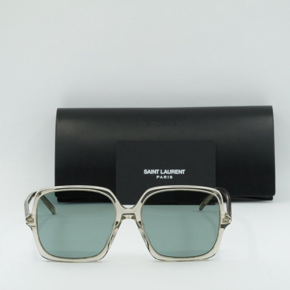 Saint Laurent SL591 003 Square Sunglasses - Beige - Picture 2 of 8